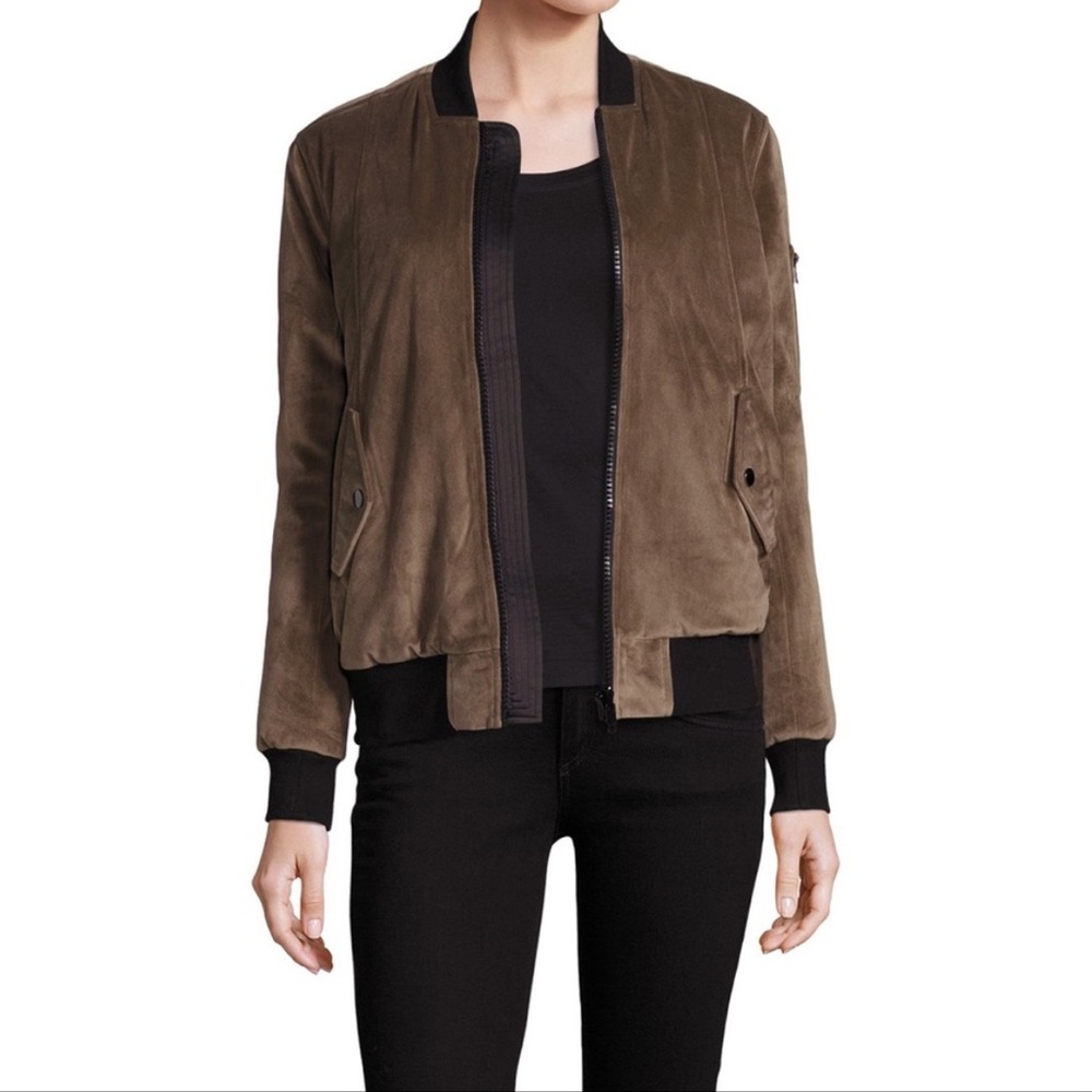 John + Jenn Reversible Bomber Jacket - silky/suede